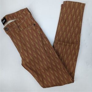 HUDSON Printed Patterned Skinny Jeans